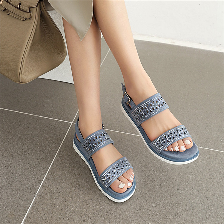 women's sandals blue